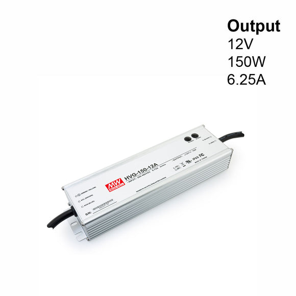 Mean Well HVG-150-12A Constant Voltage LED Driver with Universal Input Voltage, gekpower