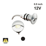 C1024WW Recessed Step Light/Deck Light Eyelid Light, 12V 1W 3000K(Warm White) Silver Grey, Black - GekPower