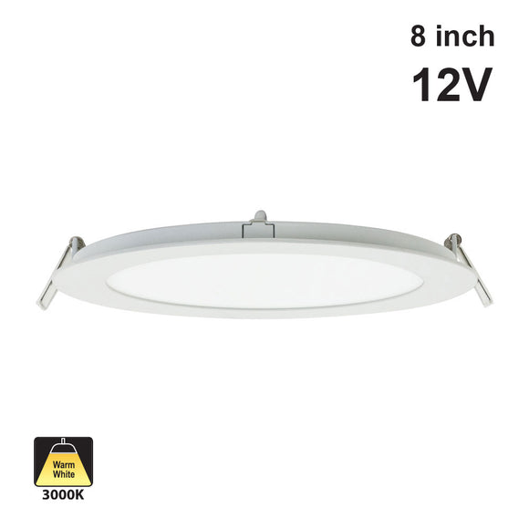 8 inch Low Voltage Dimmable LED Panel Light PA3C08, 12V 18W 3000K(Warm White) - GekPower