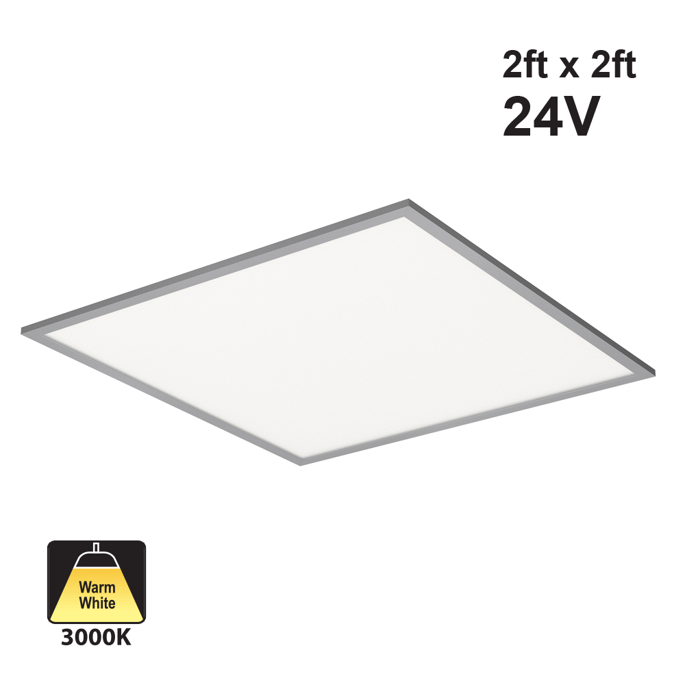 2ft x 2ft 24V Dimmable LED Panel Light 45W 3000K(Warm White), gekpower