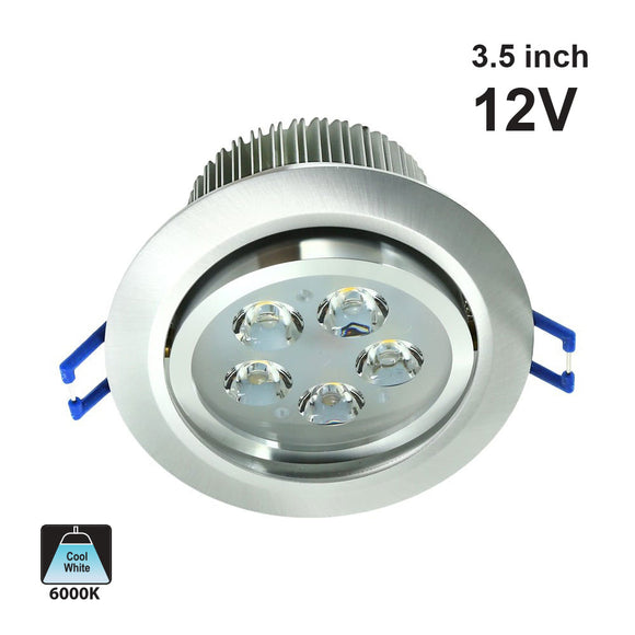 LED Downlights/ Ceiling Lights 12V 5W – Satin Cool White 6000K, gekpower