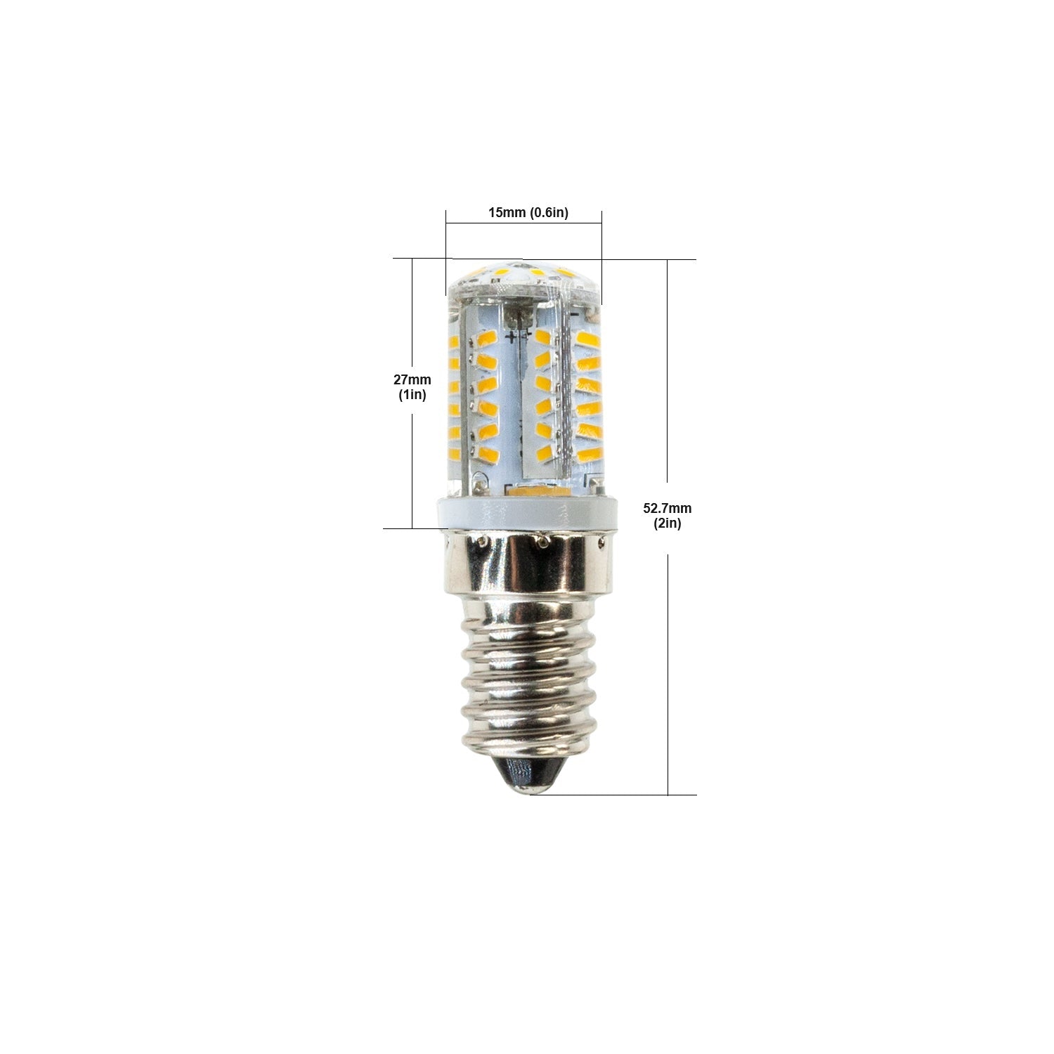 E14 Base LED Bulb, 12V 2W 3000K(Warm White) - GekPower