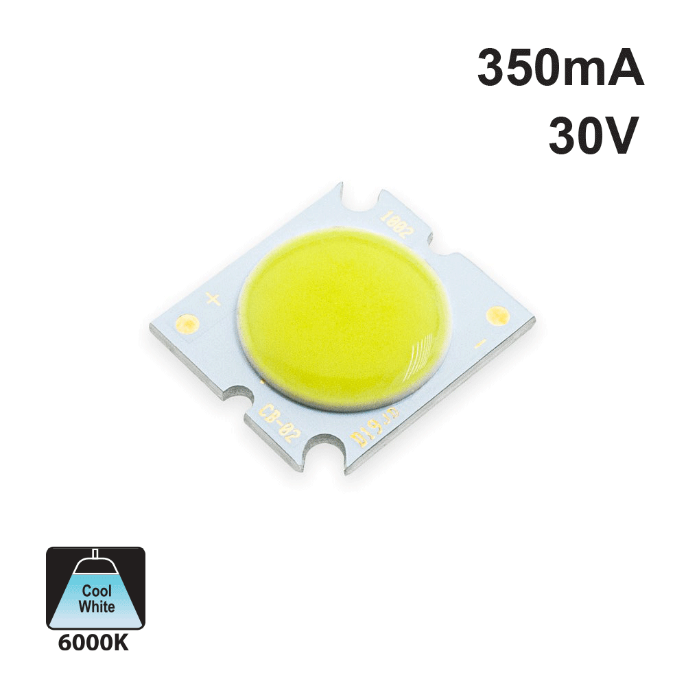 10W Constant Current COB LED Chip 6000K(Cool White), gekpower