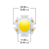 7W Constant Current COB LED Chip 3000K(Warm White), gekpower