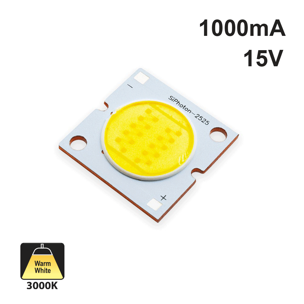 15W Constant Current COB LED Chip 3000K(Warm White), Gekpower