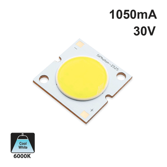 30W Constant Current COB LED Chip 6000K(Cool White), gekpower