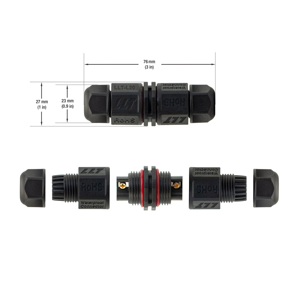 2W-2C-SC Outdoor Waterproof 2 Way Screw Type Connection Two Contact, gekpower