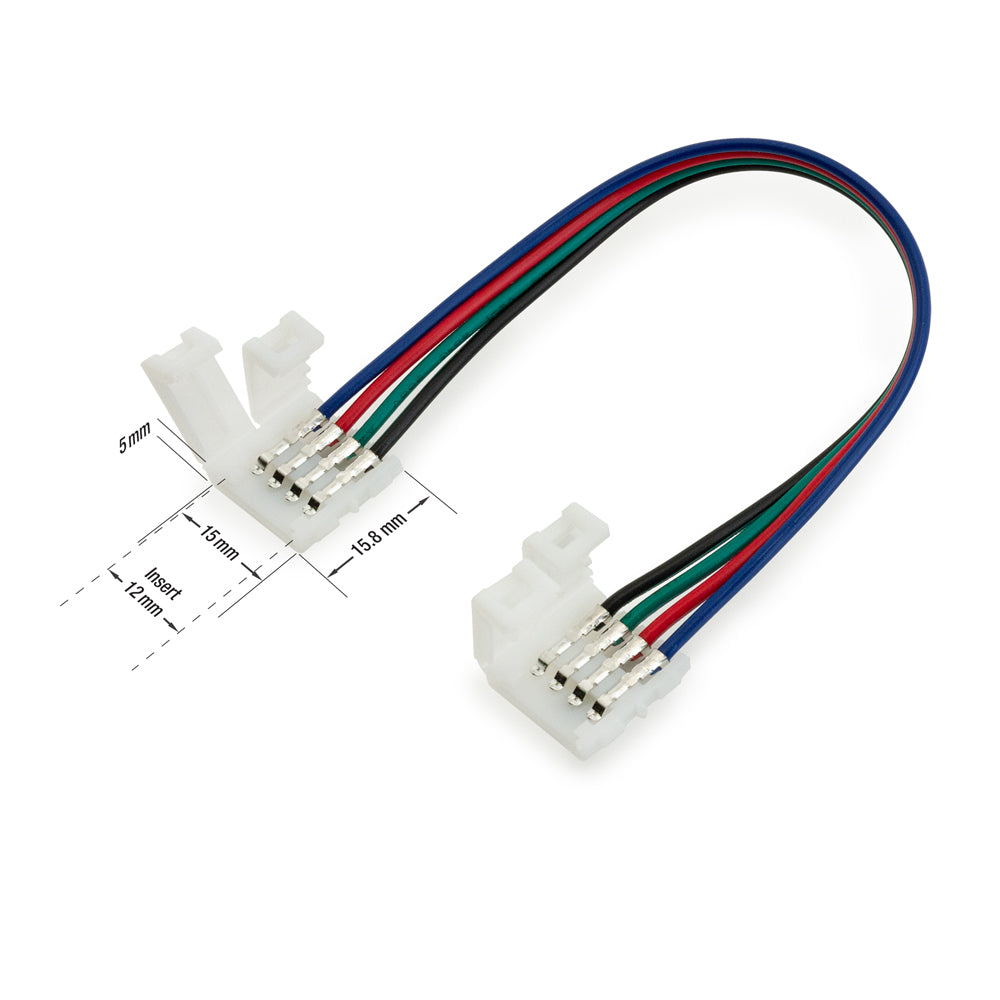 Quick Connector RGB to RGB 12mm LED Strip Connection Solderless - GekPower