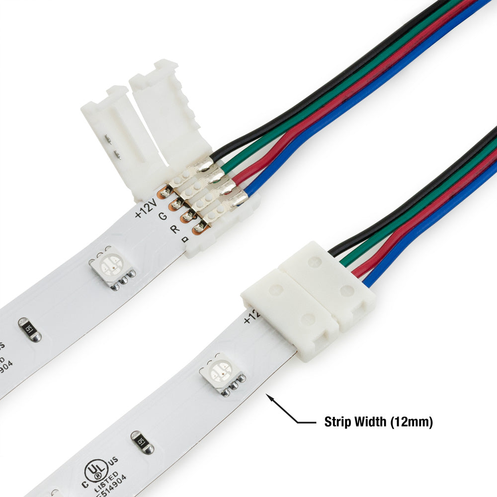 Quick Connector RGB to RGB 12mm LED Strip Connection Solderless - GekPower