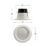 4 inch Retrofit Dimmable Recessed LED Downlight / Ceiling Light  LT-US-D49W2278E-02, 120V 9W 2700K(Soft White) - gekpower