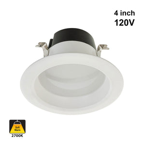 4 inch Retrofit Dimmable Recessed LED Downlight / Ceiling Light LT-US-D49W2278E-02, 120V 9W 2700K(Soft White) - gekpower