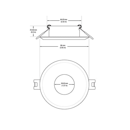 VBD-MTR-8W Low Voltage IC Rated Downlight LED Light Fixture, 2.5 inch Round White, mr16 fixture, gekpower