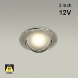 T-68 MR16 Light Fixture (Chrome), 3 inch Round Brushed Chrome, mr16 fixture, gekpower
