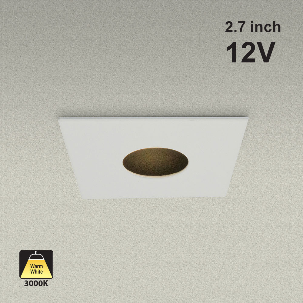 T-58 MR16 Recessed LED Light Fixture, 2.75 inch Square White, mr16 fixture, gekpower