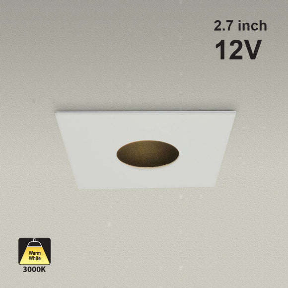 T-58 MR16 Recessed LED Light Fixture, 2.75 inch Square White, mr16 fixture, gekpower