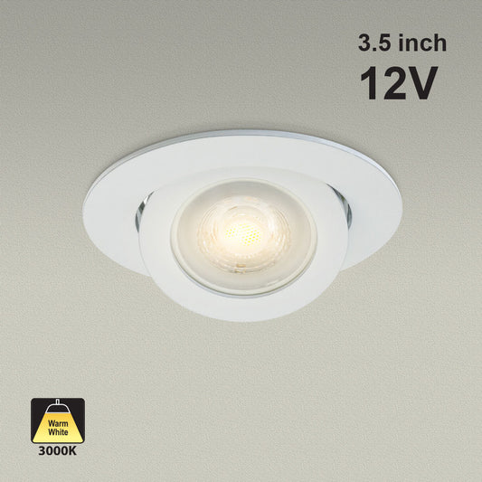 T-55 MR16 Light Fixture (White), 3.5 inch Round White