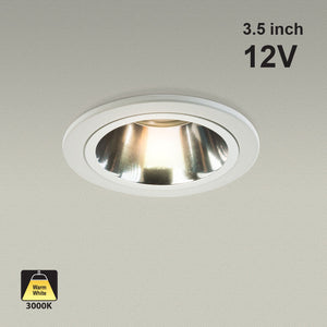 T-53 MR16 Light Fixture (White), 3.5 inch Round Polished Chrome