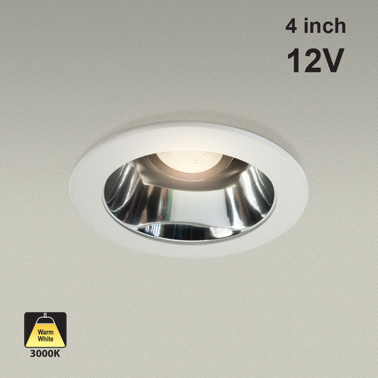 T-52 MR16 Light Fixture (White), 4 inch Round White, mr16 fixture, gekpower