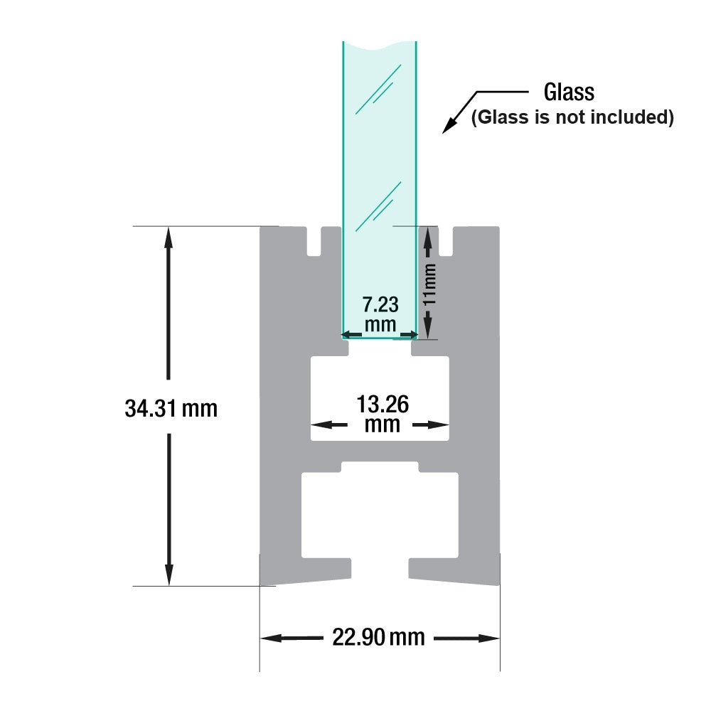 Linear Aluminum Channel for LED Strips 1Meter(3.2ft) VBD-CH-E1 - GekPower