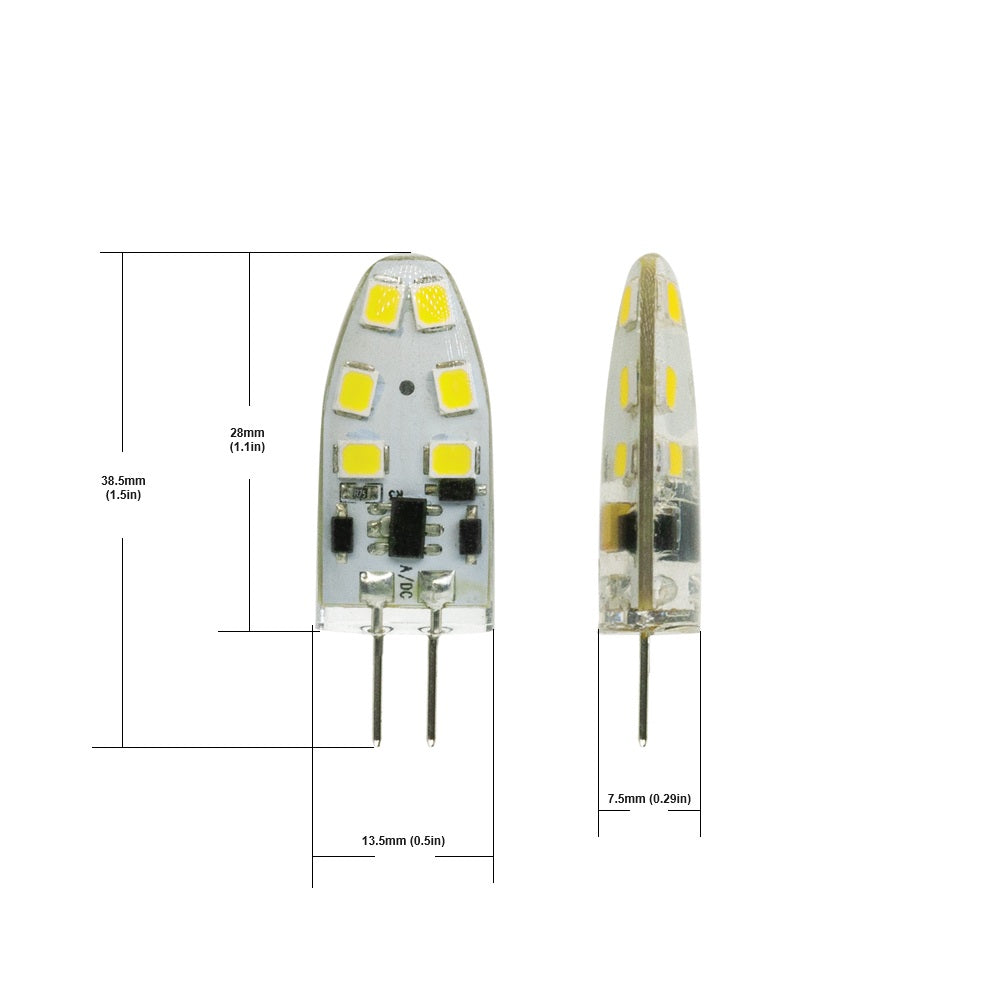 G4 LED Lamp Bi-Pin, 12V 1.5W 6000K(Cool White)