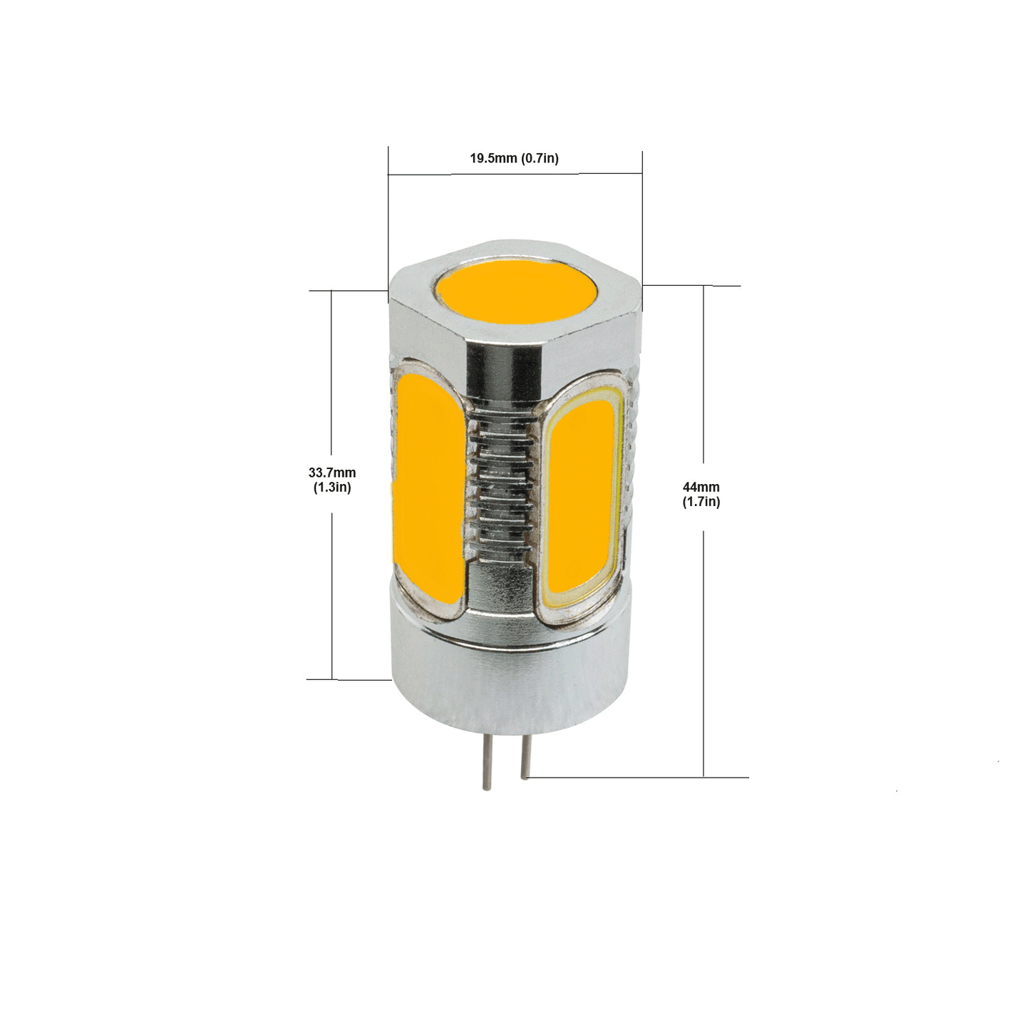 G4 LED Bi-Pin 5 COB, 12V 2.2W 3000K(Warm White)