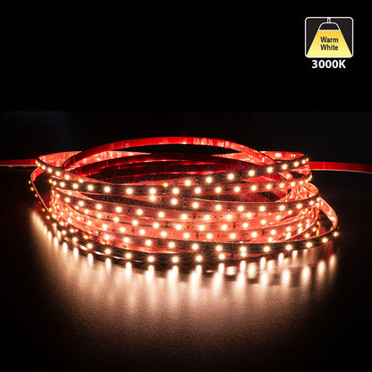 10M(32.8ft) Indoor LED Strip Light 3528, 24V 1.5(w/ft) 126-144(Lm/ft) 60(LEDs/m) CCT(2.7K, 3K, 6K), gekpower