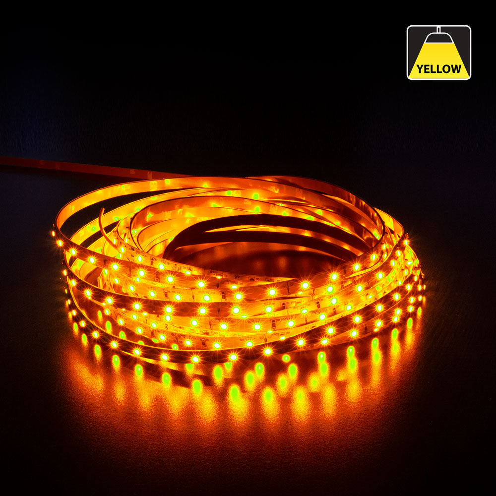 10M(32.8ft) Indoor LED Strip Light 3528, 12V 1.5(w/ft) 60(LEDs/m) CCT(Red, Yellow, Blue)