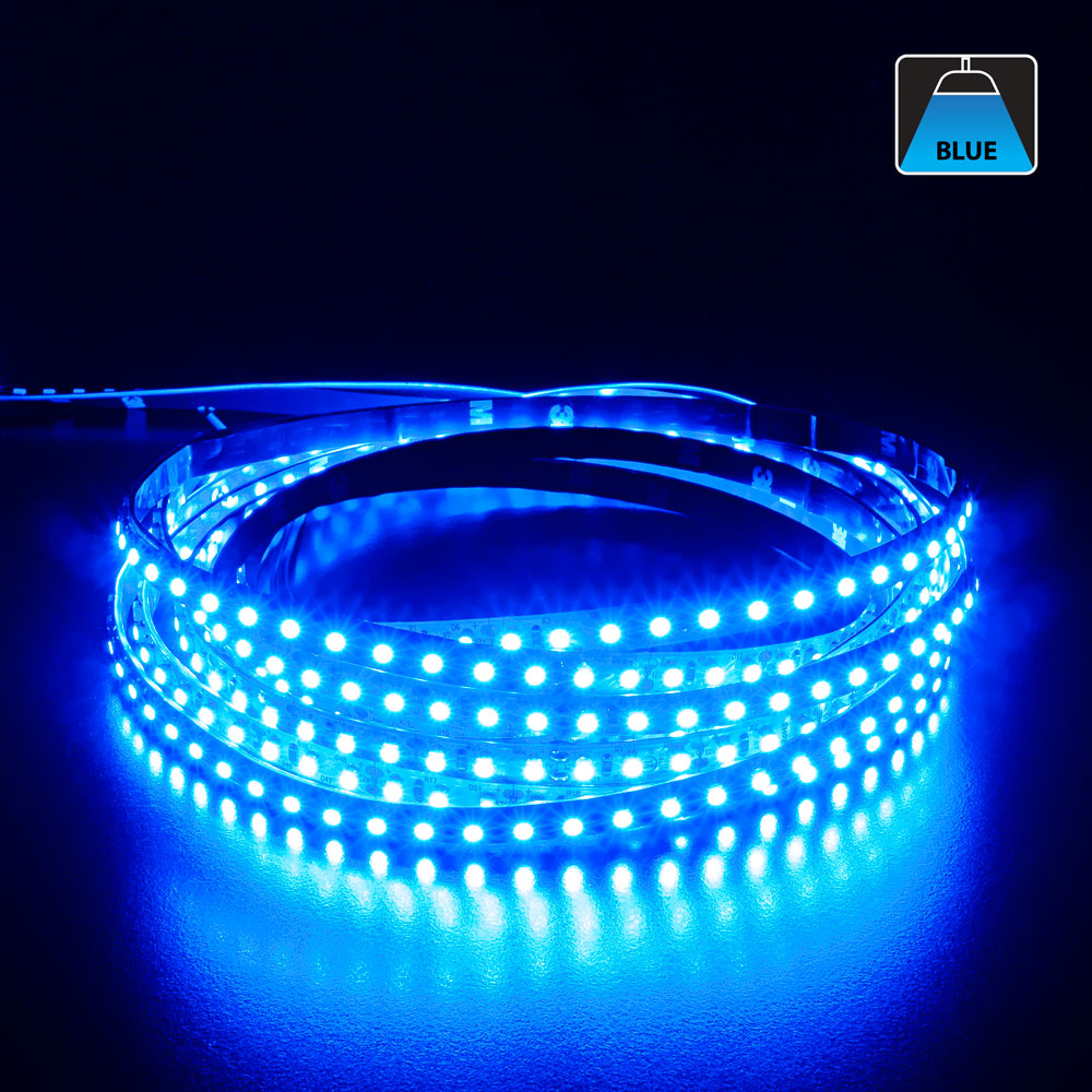 5M(16.4ft) Indoor LED Strip Light 3528, 12V 3(w/ft) Blue, gekpower