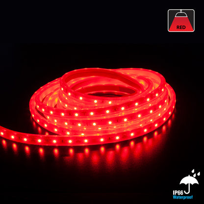 5M(16.4ft) Waterproof LED Strip 3528, 12V 1.5(w/ft) CCT(Blue, Green Red) - GekPower