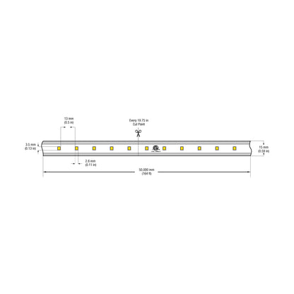 Outdoor LED Strip Light 2835, High Voltage LED Strip Light with Power Plug, 120V 2(w/ft) 200(Lm/ft) CCT(3K, 6K)
