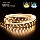 5M(16.4ft) Indoor LED Strip Light 5050, 24V 4.5(w/ft) 360-402(Lm/ft) 60(LEDs/m) CCT(3K, 6K)