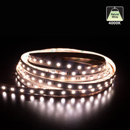 5M(16.4ft) Indoor LED Strip Light 5050, 24V 4.5(w/ft) 360-396(Lm/ft) 60(LEDs/m) CCT (4K), gekpower