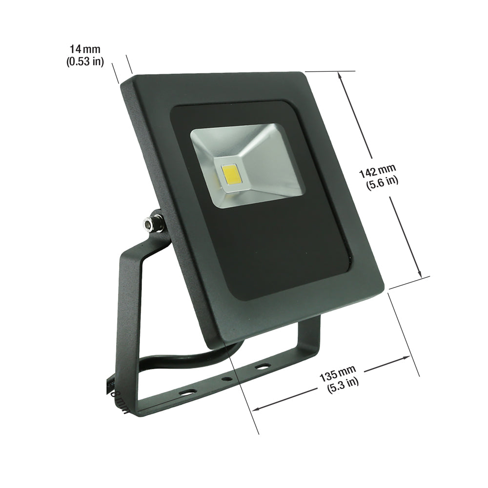 LED Outdoor Flood Light, 10W 12-24V DC, 10-20V AC 5000K(Daylight)