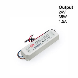 Mean Well LPV-35-24 Non-Dimmable LED Driver, 24V 1.5A 35W - GekPower