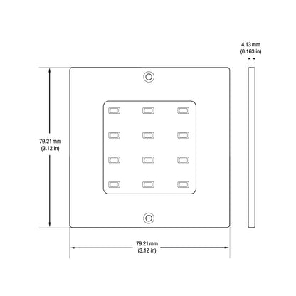 5W LED Square Ultrathin Cabinet Puck Light Surface Mounted 3000K(Warm White)