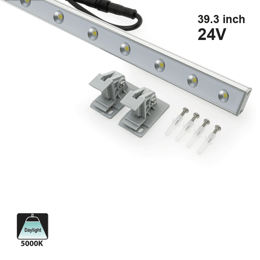 1000mm(39.3in) Linear LED Wall Washer B6IB2434, 24VDC 14.7W 5000K(Daylight)