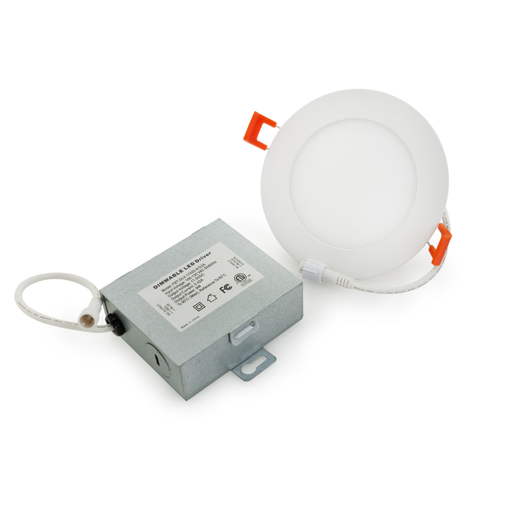 4 inch Dimmable Recessed LED Panel Light / Downlight / Ceiling Light 120V 9W 3000K(Warm White), gekpower