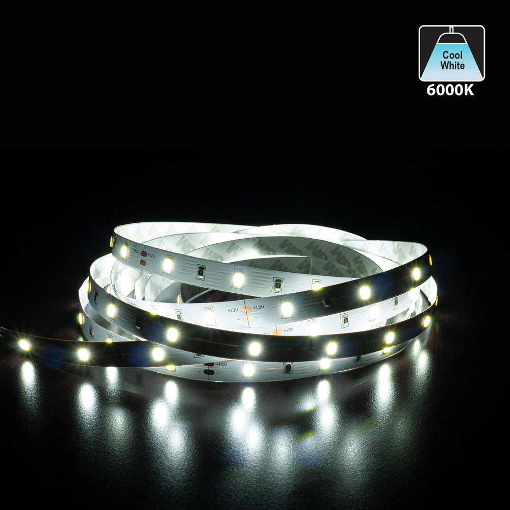 5M(16.4ft) Indoor LED Strip 5630, 12V 4.5(w/ft) 370-390(Lm/ft) 30(LEDs/m) CCT(3K, 6K) - GekPower