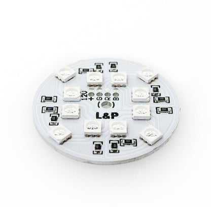 Flat Round RGB 12LED 2W 12V DC, gekpower