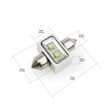 Festoon LED Bulb, 9-30V 6000K(Cool White)