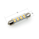 Festoon LED Bulb, 41mm 8SMD 12V 0.5W 3000K(Warm White) - GekPower