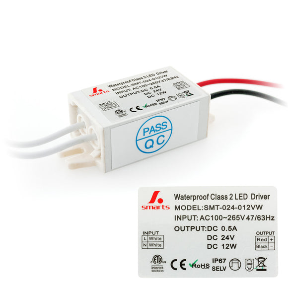 SMT-024-012VW Smart Non-Dimmable LED Driver, 24V 0.5A 12W