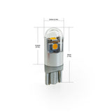 T10 Wedge Base 194 LED Bulb, 9-30V 1W 3000K(Warm White) - GekPower