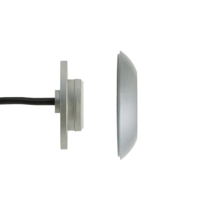 Round LED Step Light/ Pathway Light Flat Bevel Trim Silver
