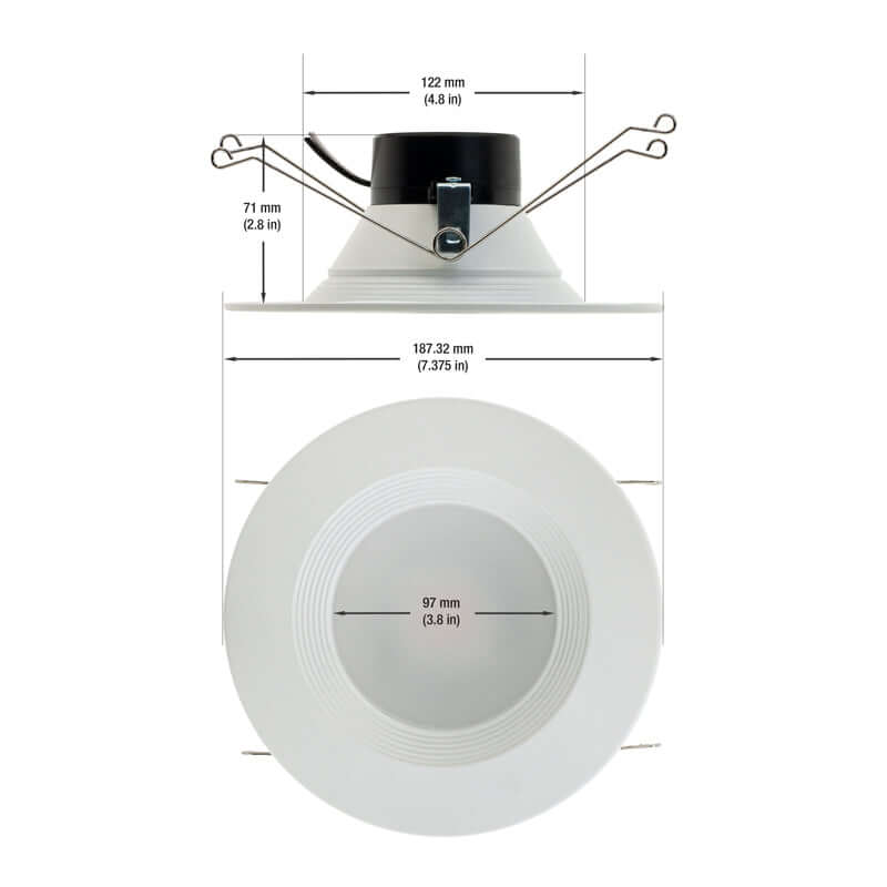 6 inch Retrofit Dimmable Downlight, 120V 15W 2700K(Soft White)