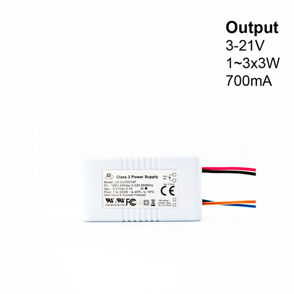ES LD-CU7021AF Constant Current LED Driver, 700mA 3-21V 1-3X3W max, gekpower