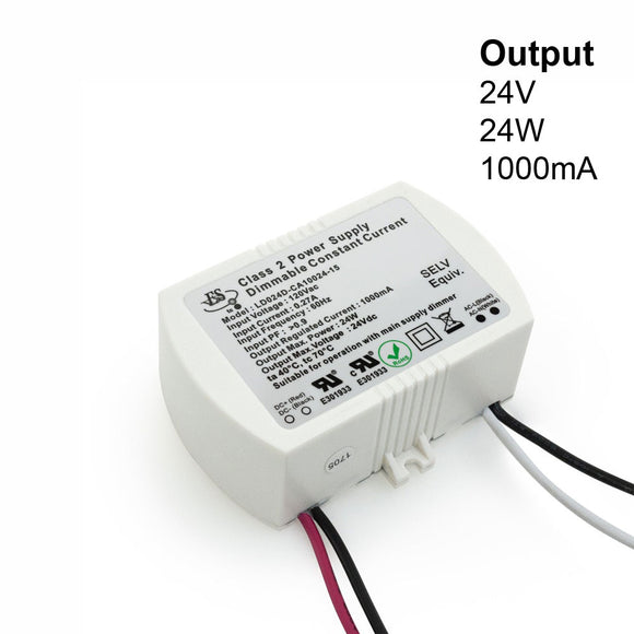 ES LD024D-CA10024-15 Constant Current LED Driver, 1000mA 24V 24W, gekpower