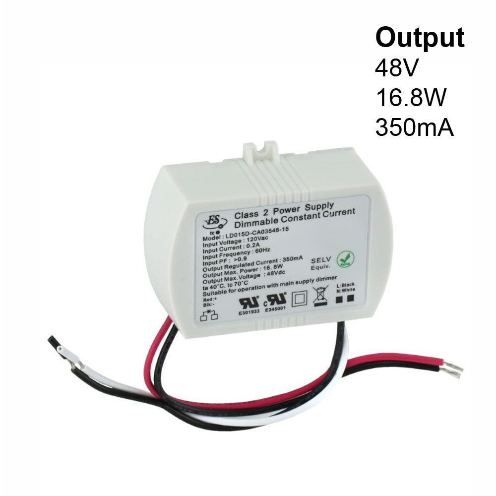 ES LD015D-CA03548-15 Constant Current LED Driver, 350mA 48V 16.8W max, gekpower