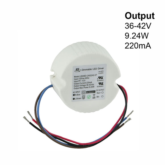 ES LD009D-CA02242-27 Constant Current LED Driver, 220mA 36-42V 9.24W max, gekpower