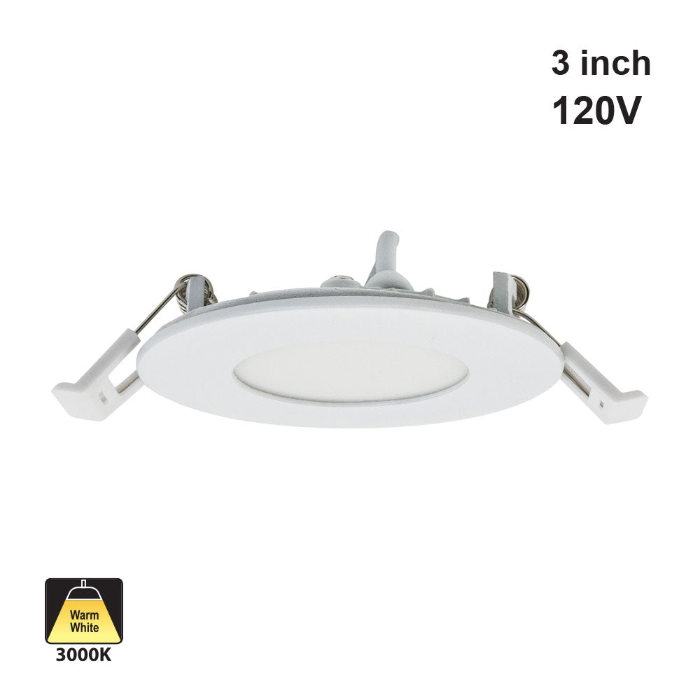 3 inch Dimmable Recessed LED Downlight / Ceiling Light YGCL-5X-ETL, 120V 5W 3000K(Warm White), gekpower